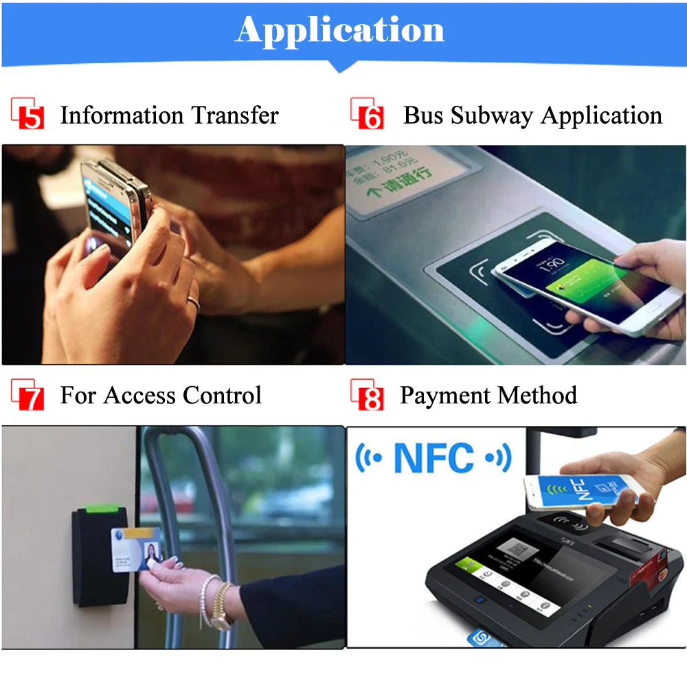 6 pz/lotto Tag NFC Adesivi NFC213 Etichetta Rfid Tag Carta Chiave Adesiva llaveros llavero Token Patrol