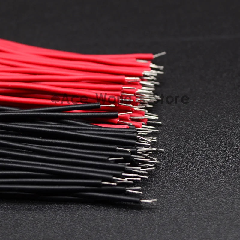 100 PZ/LOTTO Tagliere Stagnato PCB Cavo di Saldatura 24AWG 5 cm Fly Jumper Wire Cavo Fili Conduttori di Stagno 1007-24AWG Cavo del Connettore