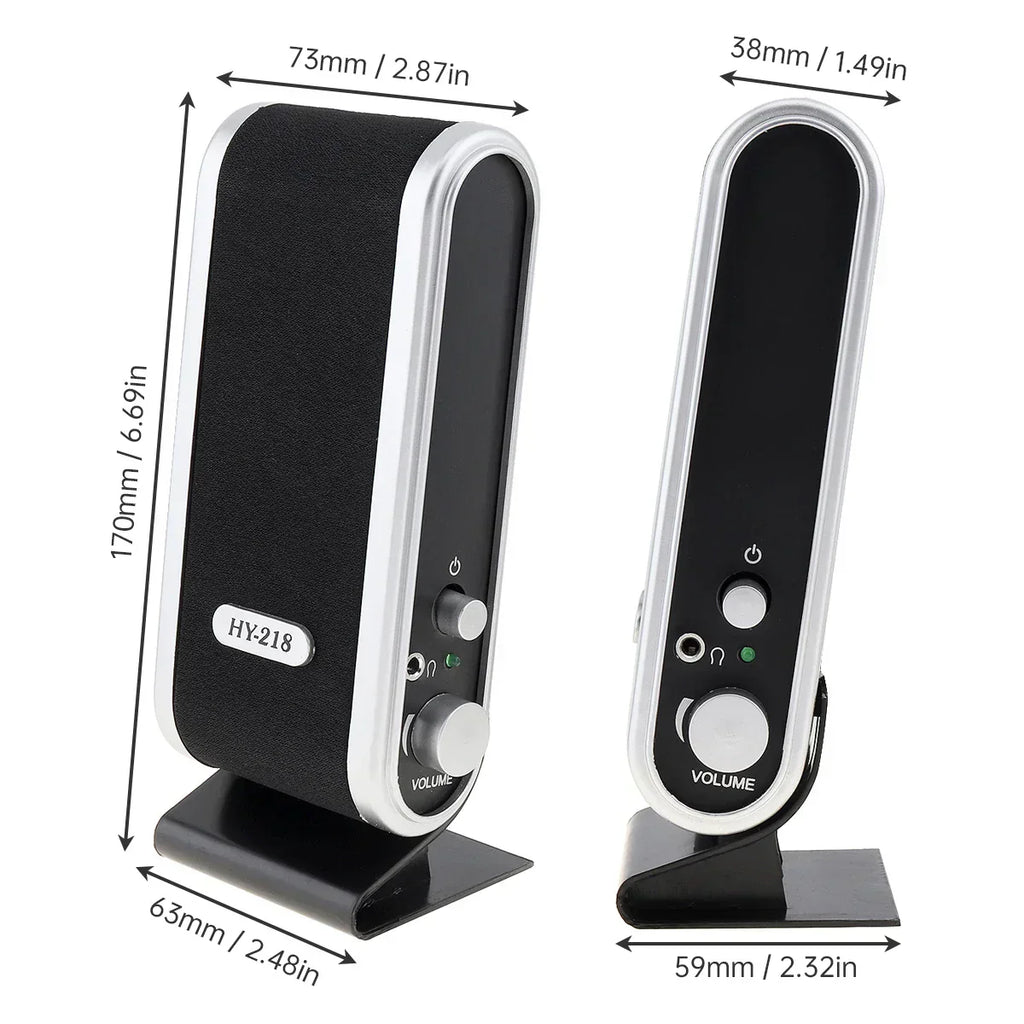 Altoparlanti USB Cablati da 6W Stereo per PC e Laptop Bianco