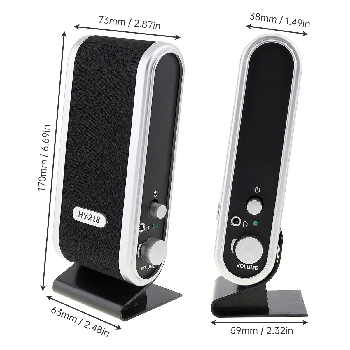 Altoparlanti USB Cablati da 6W Stereo per PC e Laptop Bianco