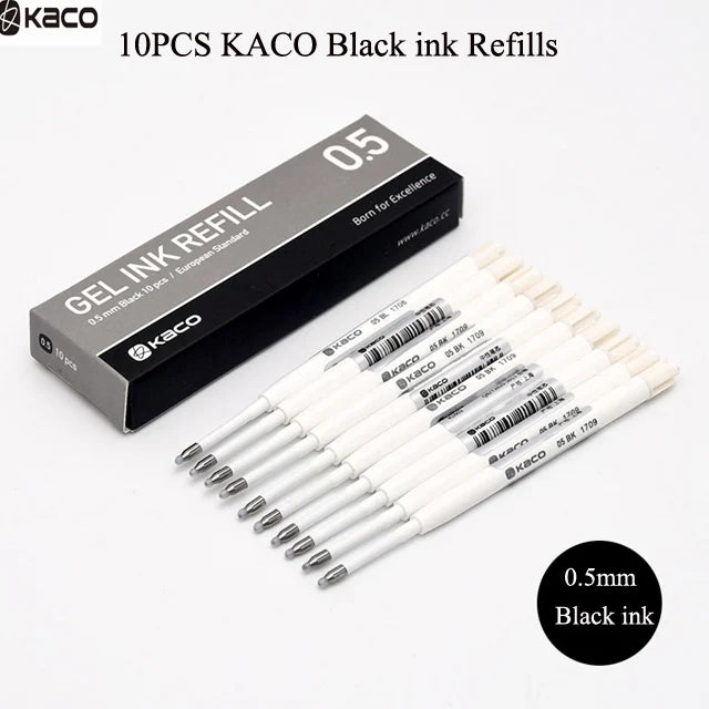 BEIFA Metal Gel Ink Sign Pen Rotating 0.5MM Black Switzerland Refill Business Signing School Office Stationery