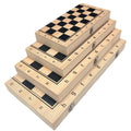Factory Direct Three-In-One Foldable Wooden Chess Set Solid Wood Portable Educational Competitive Board Game Toy