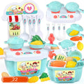 22Pcs plastica Mini bambini cucina per bambini gioco casa giocattolo simulazionale utensili da cucina conservazione pentole cottura finta gioca per le ragazze