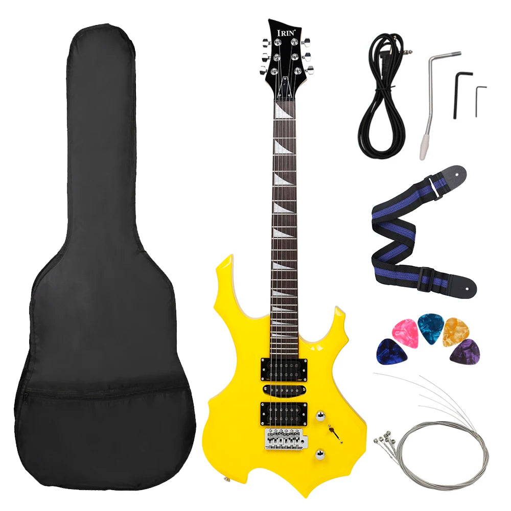 24 tasti 6 corde chitarra elettrica corpo in acero chitarra elettrica Guitarra con borsa altoparlante parti e accessori per chitarra necessari