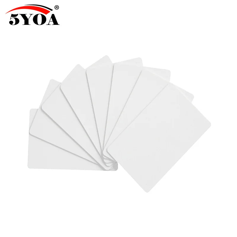 10 pz/lotto Carta RFID 13.56Mhz IC Carte MF S50 Classic 1K M1 Di Prossimità Intelligente 0.8mm Per Il Sistema di Controllo Accessi ISO14443A