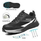 JIANKUN ASTM CE Certified Sports Shoes for Men and Women Composite Toe Mesh+TPU Midsole EVA+Rubber Outsole Winter Safety Shoes