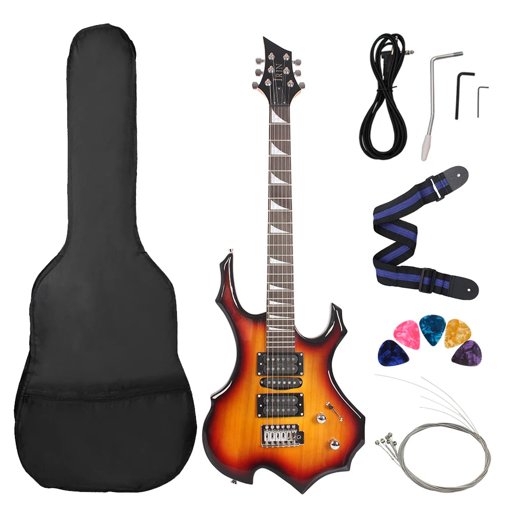 24 tasti 6 corde chitarra elettrica corpo in acero chitarra elettrica Guitarra con borsa altoparlante parti e accessori per chitarra necessari