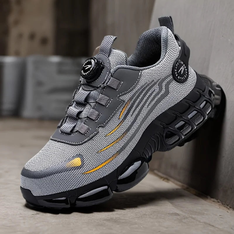 Rotary Buckle Work Safety Shoes for Men and Women Air Soft Sole Lightweight Protective Work Sneakers Men Breathable Boots