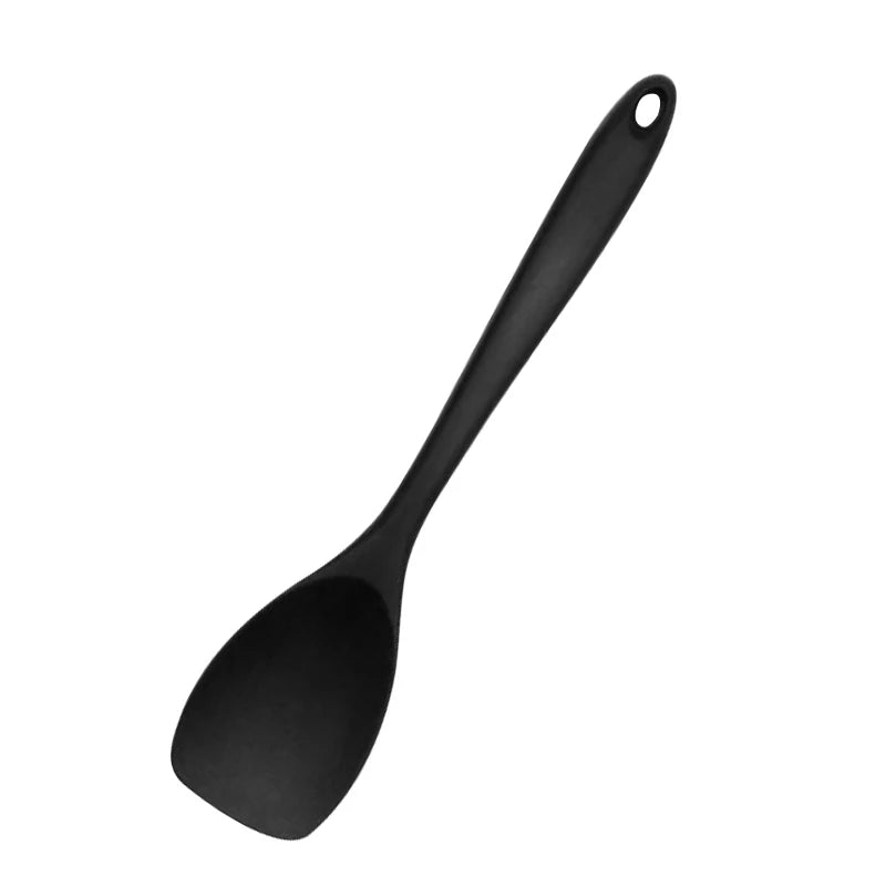 Food Grade Silicone Spoon Spatula Heat Resistant Cooking Spoon Flexible Nonstick Baking Scraper Stirring Scooping Salad Mixing