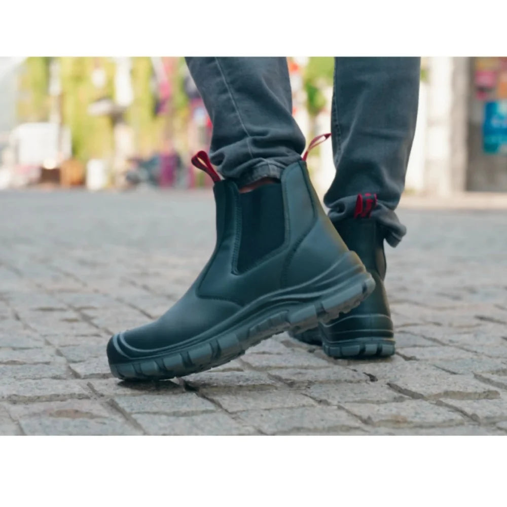 Newstyle Genuine Leather Safety Boot for Men Women Casual Safety Work Shoes  PU Outsole Steel Toe Winter Season for Construction
