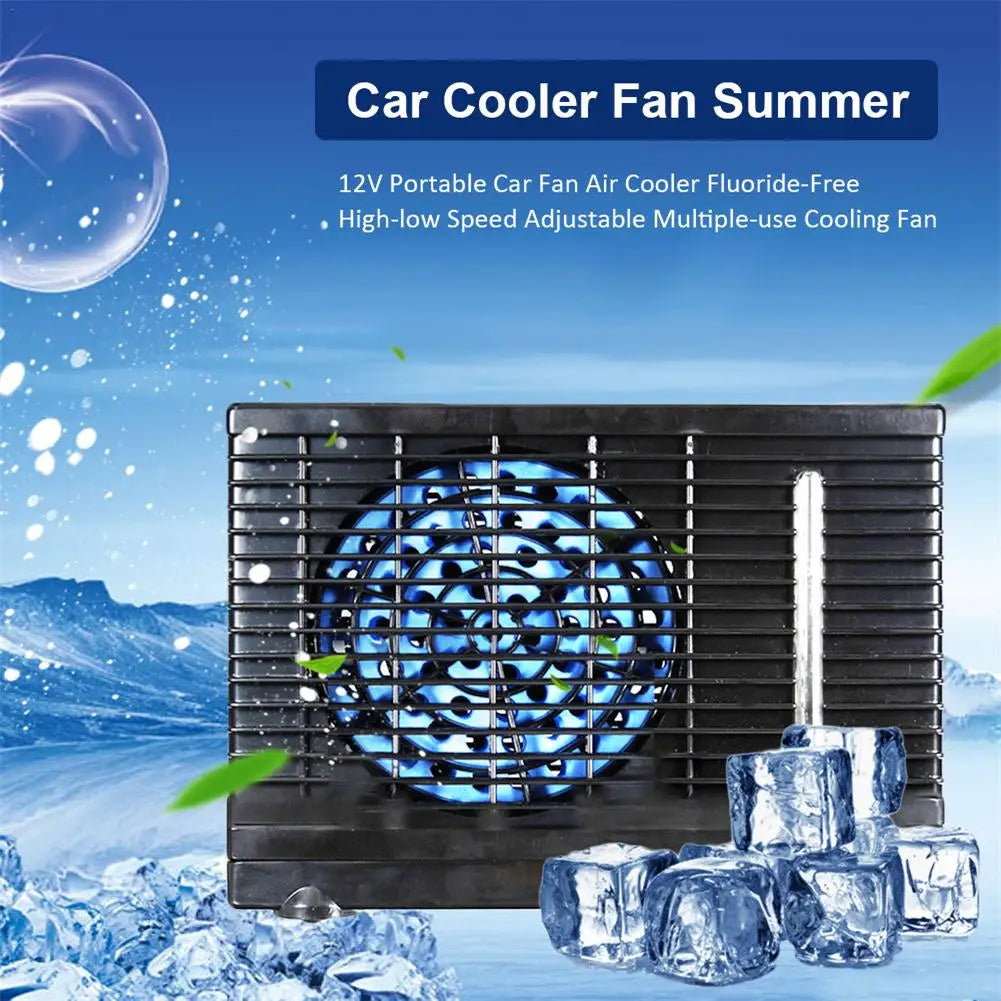 Condizionatore d'aria portatile per auto 12V regolabile 60W condizionatore d'aria per auto ventola di raffreddamento raffreddamento evaporativo per ghiaccio d'acqua