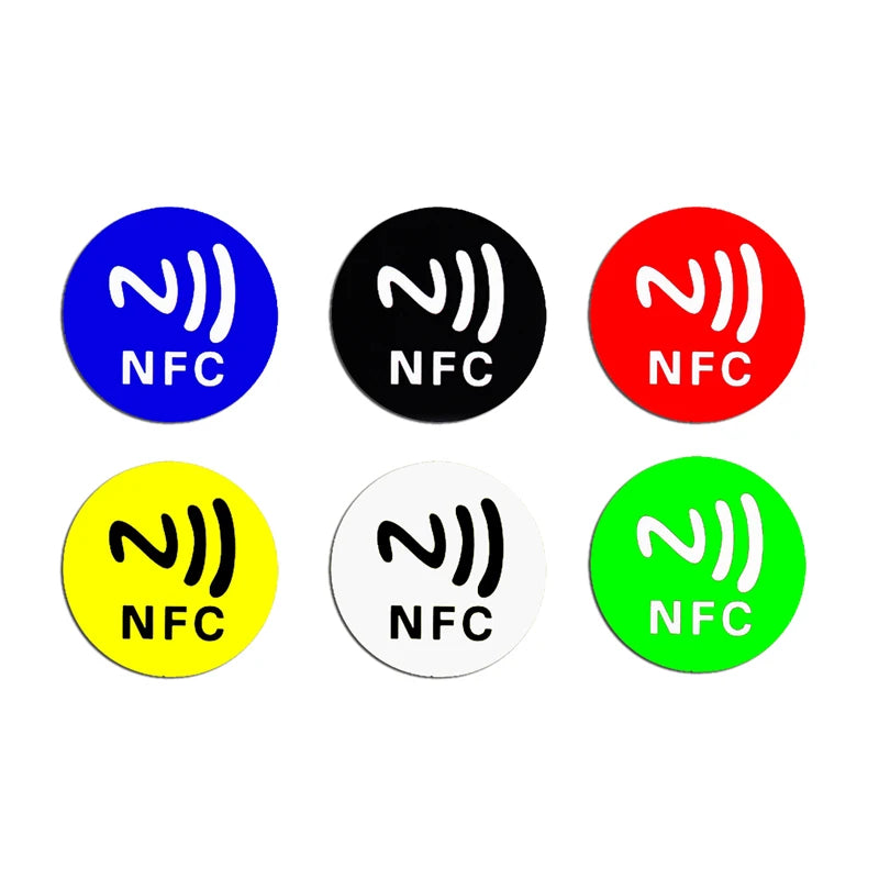 6 pz/lotto Tag NFC Adesivi NFC213 Etichetta Rfid Tag Carta Chiave Adesiva llaveros llavero Token Patrol