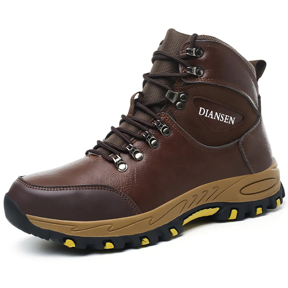 D865 Steel Toe Safety Work Anti-Puncture Anti-Smash Rubber Sole Safety Hiking Steel Toe Work Boots for Men Women