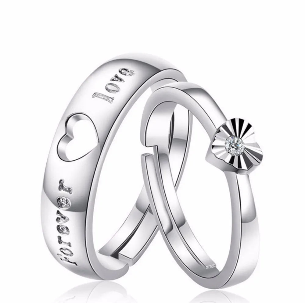 23 tipi lover anelli Endless Love Fidanzamento Matrimonio di Una Coppia Anelli Aneis Mens Dei Monili Impegno Anelli d'argento dei monili di colore