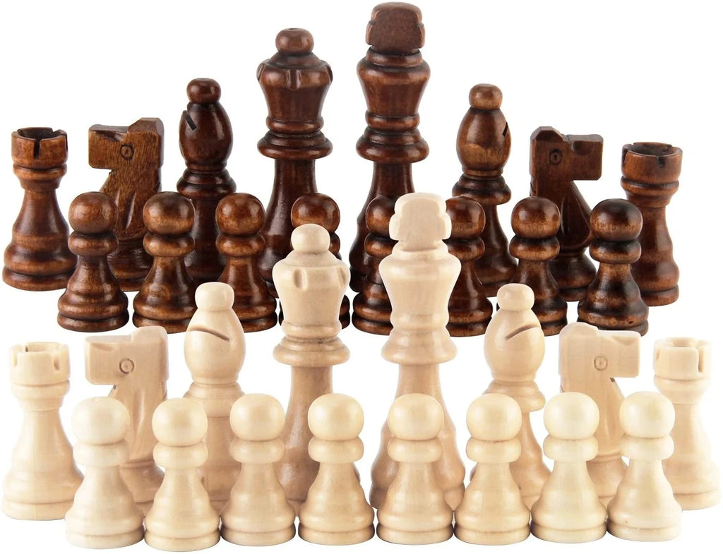 32 Pieses Scacchi in legno Tournamen standard Staunton Scacchi in legno Altezza king 8 cm, Pezzi degli scacchi Solo senza tavola