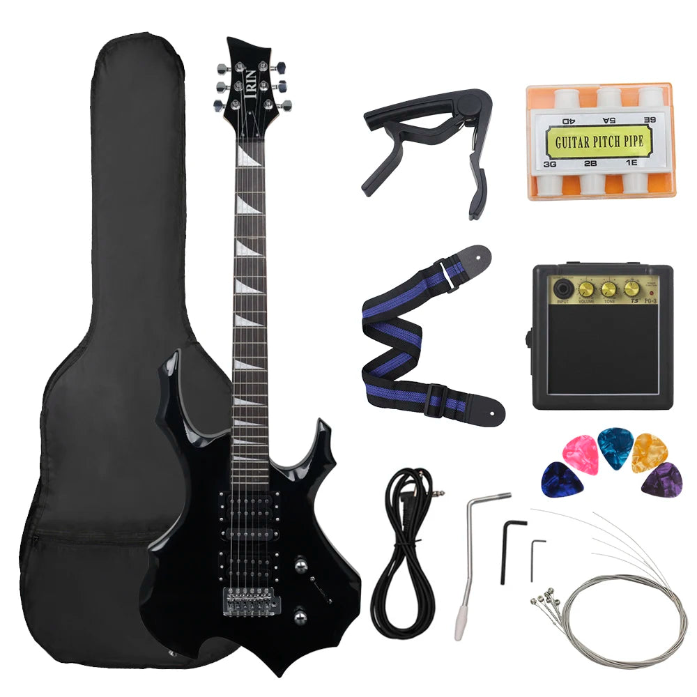 24 tasti 6 corde chitarra elettrica corpo in acero chitarra elettrica Guitarra con borsa altoparlante parti e accessori per chitarra necessari