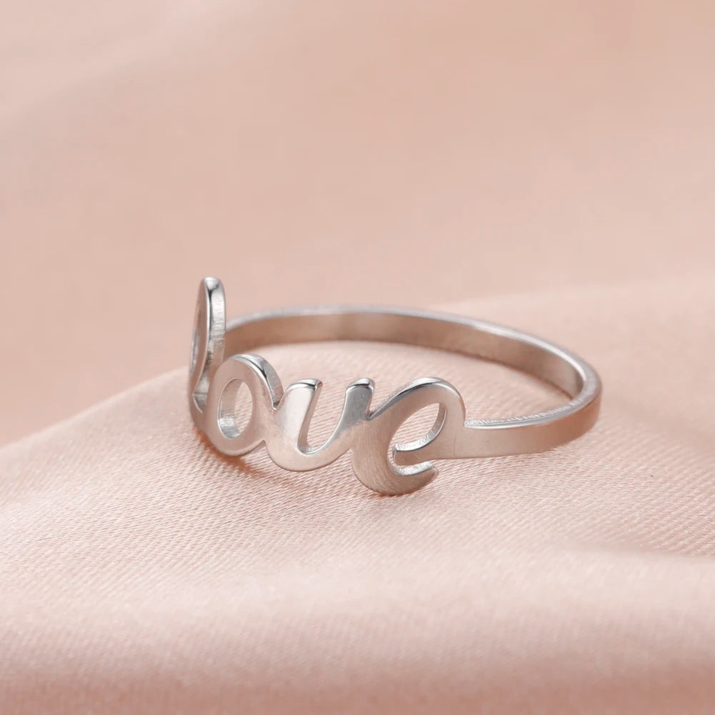 Skyrim Anello da donna in acciaio inossidabile Semplice cuore Farfalla Fasi lunari Anelli da dito geometrici Regalo di nozze per l'amante Commercio all'ingrosso