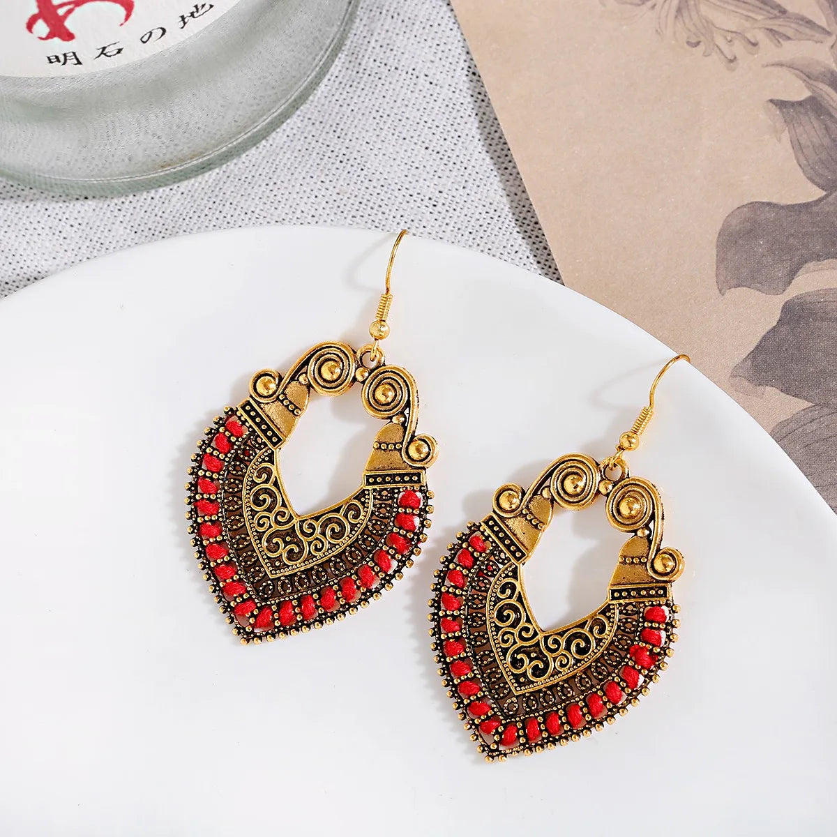 Gioielli indiani Jhumka Orecchini vintage con nappa a campana Boho Orecchini pendenti a goccia placcati in argento etnico antico per le donne Pendientes