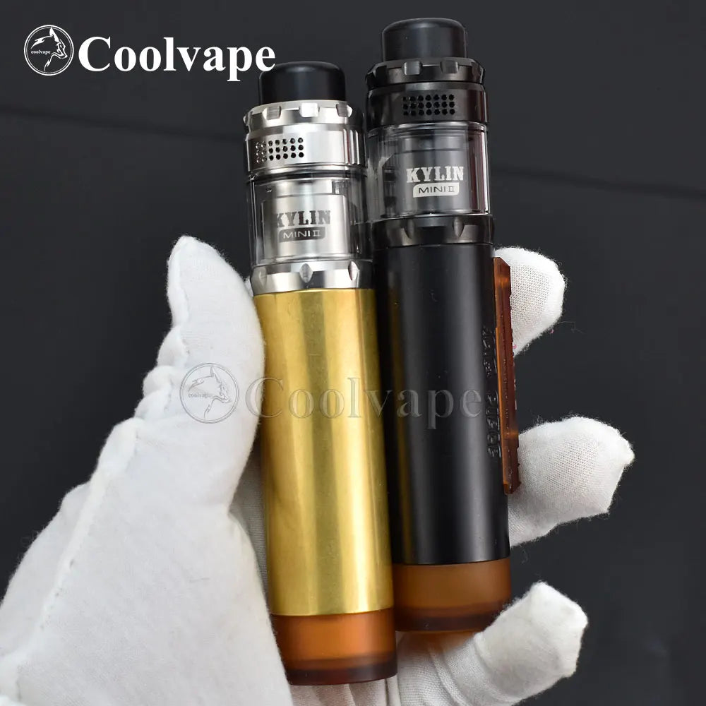 WOLF COOLVAPE Mod pezzo sottile con kylin mini v2 rta 22mm rta mech mod 18650 batteria Kit mod meccanici per sigaretta elettronica a fuoco laterale