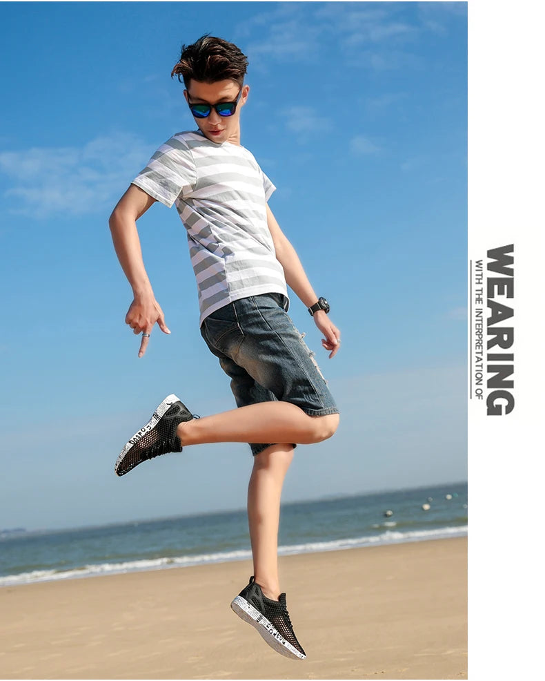 Scarpe casual da uomo estive di alta qualità Scarpe da acqua Scarpe da ginnastica in mesh d'aria Origin Calzature sportive in schiuma di moda Scarpe da spiaggia Scarpe da acqua