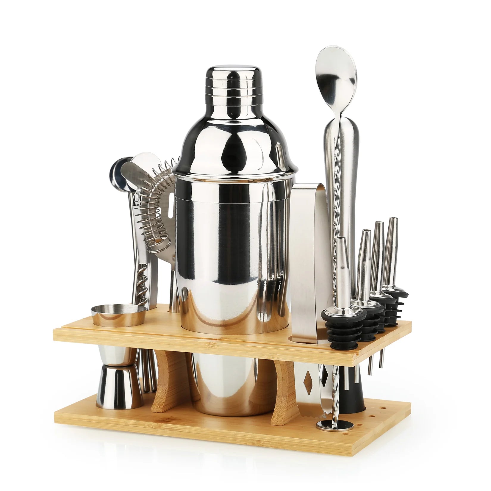 Set per Shaker da Cocktail, Kit da barista da 16 pezzi per Mixer Wine Martini, strumenti da Bar in acciaio inossidabile, accessori per feste per bevande domestiche