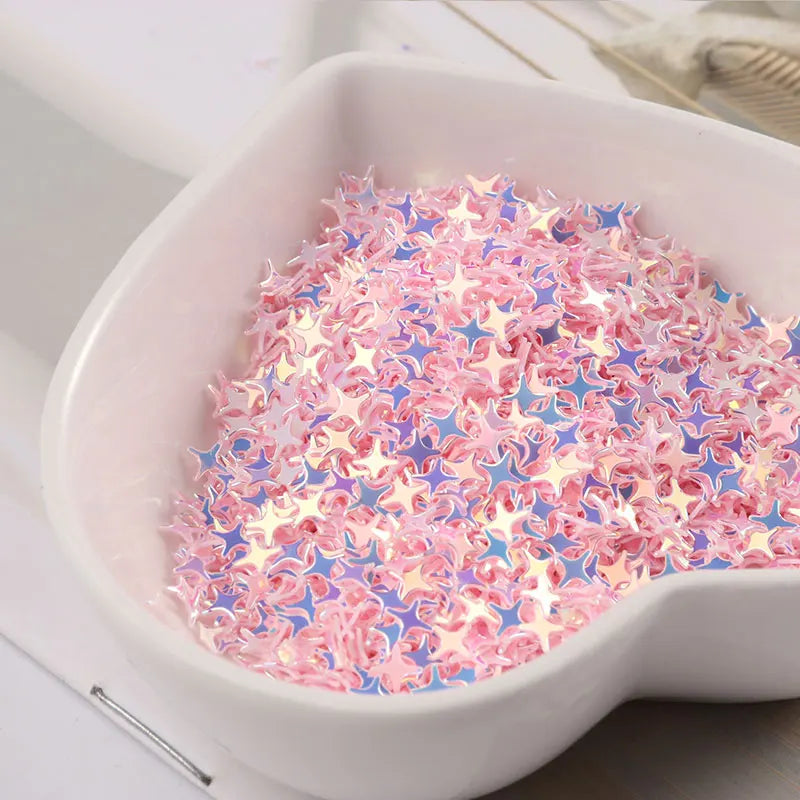 10 g/pacco 4mm Paillettes a forma di stella croce per unghie art, Paillettes glitter per manicure da donna, coriandoli per decorazioni di nozze Lentejuelas