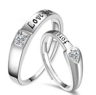 23 tipi lover anelli Endless Love Fidanzamento Matrimonio di Una Coppia Anelli Aneis Mens Dei Monili Impegno Anelli d'argento dei monili di colore