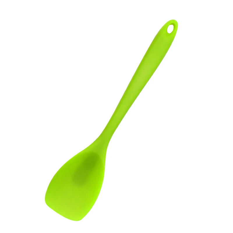 Food Grade Silicone Spoon Spatula Heat Resistant Cooking Spoon Flexible Nonstick Baking Scraper Stirring Scooping Salad Mixing