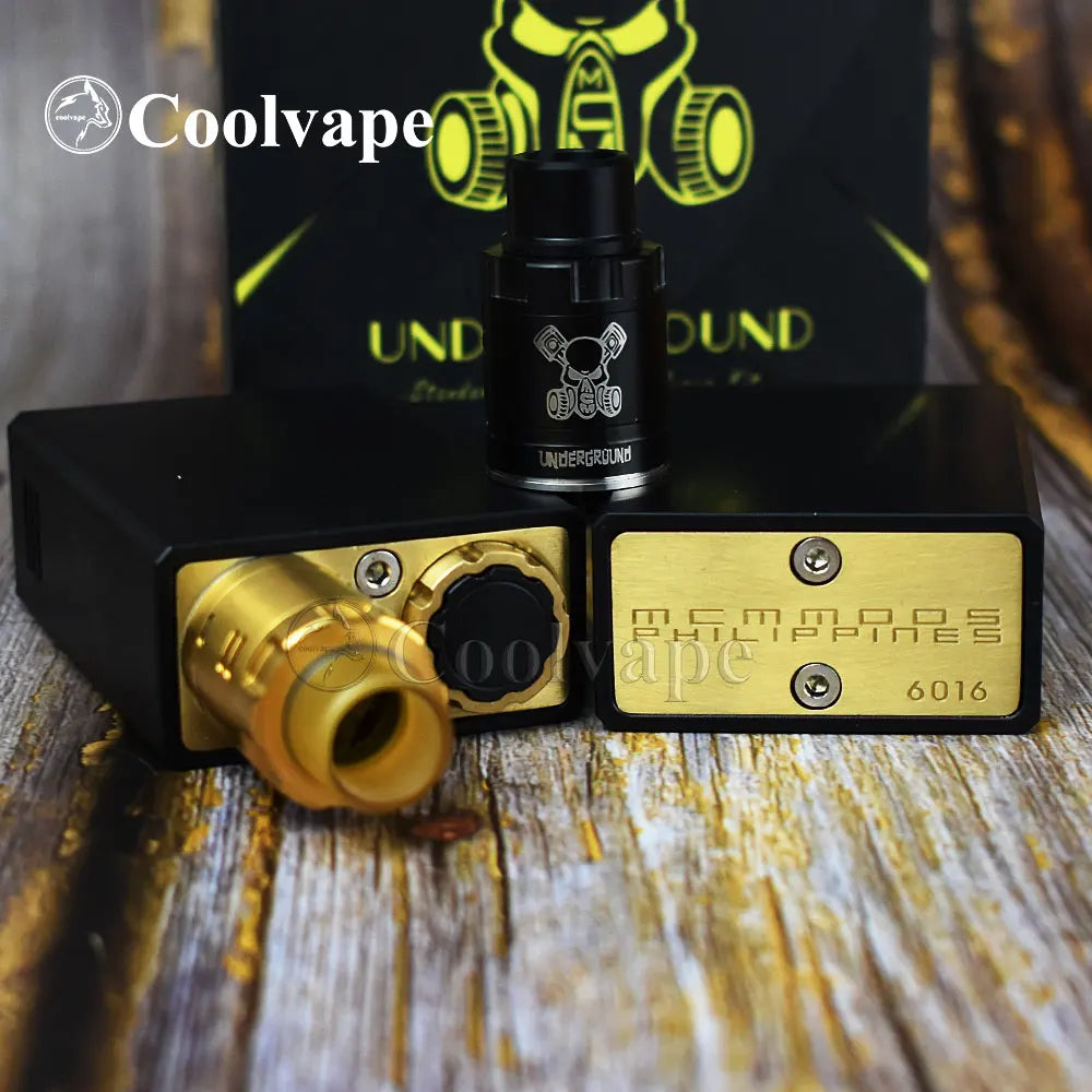 WOLF COOLVAPE Underground Series Box Mod Kit E-sigaretta scatola meccanica Mod Kit fit 2*18650 batteria POM/ottone vaporizzatore vape