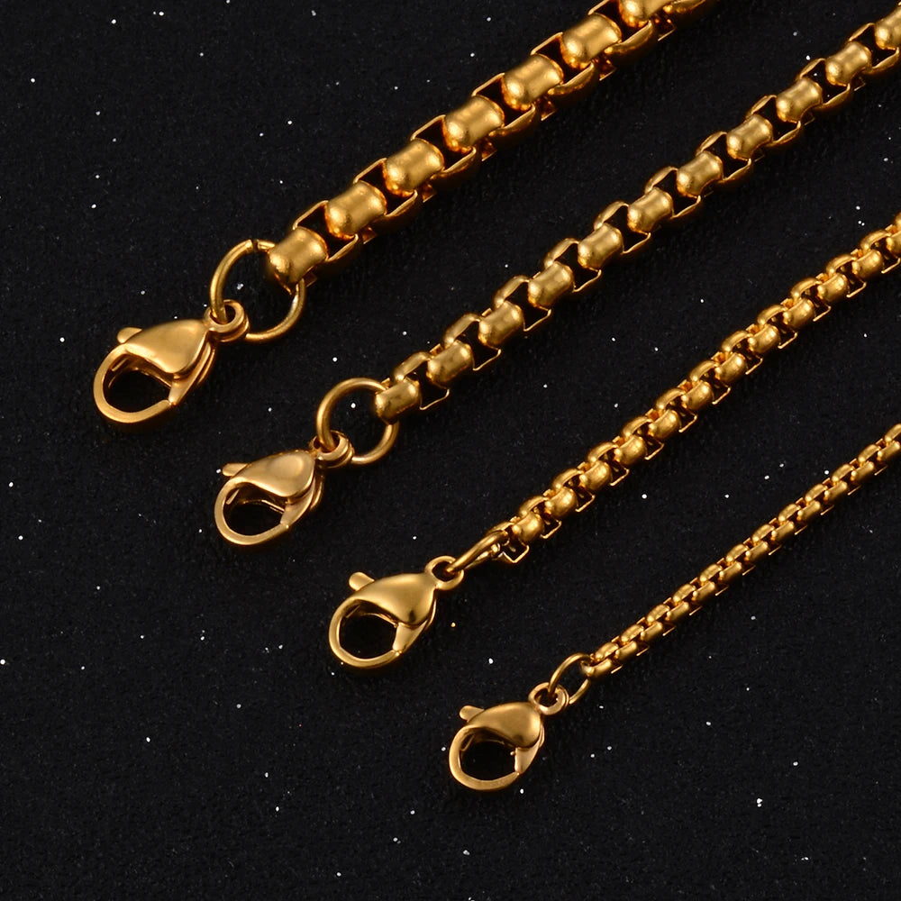Collana da donna color oro stile punk in acciaio inossidabile I gioielli di moda di alta qualità possono essere personalizzati all'ingrosso