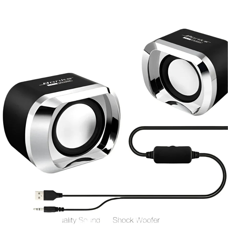 Altoparlanti Portatili Con Subwoofer Per Computer Nero 6W