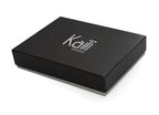 Kaili Mood Portadocumenti Carte di Credito in Vera Pelle Nero con Inserto Rosso