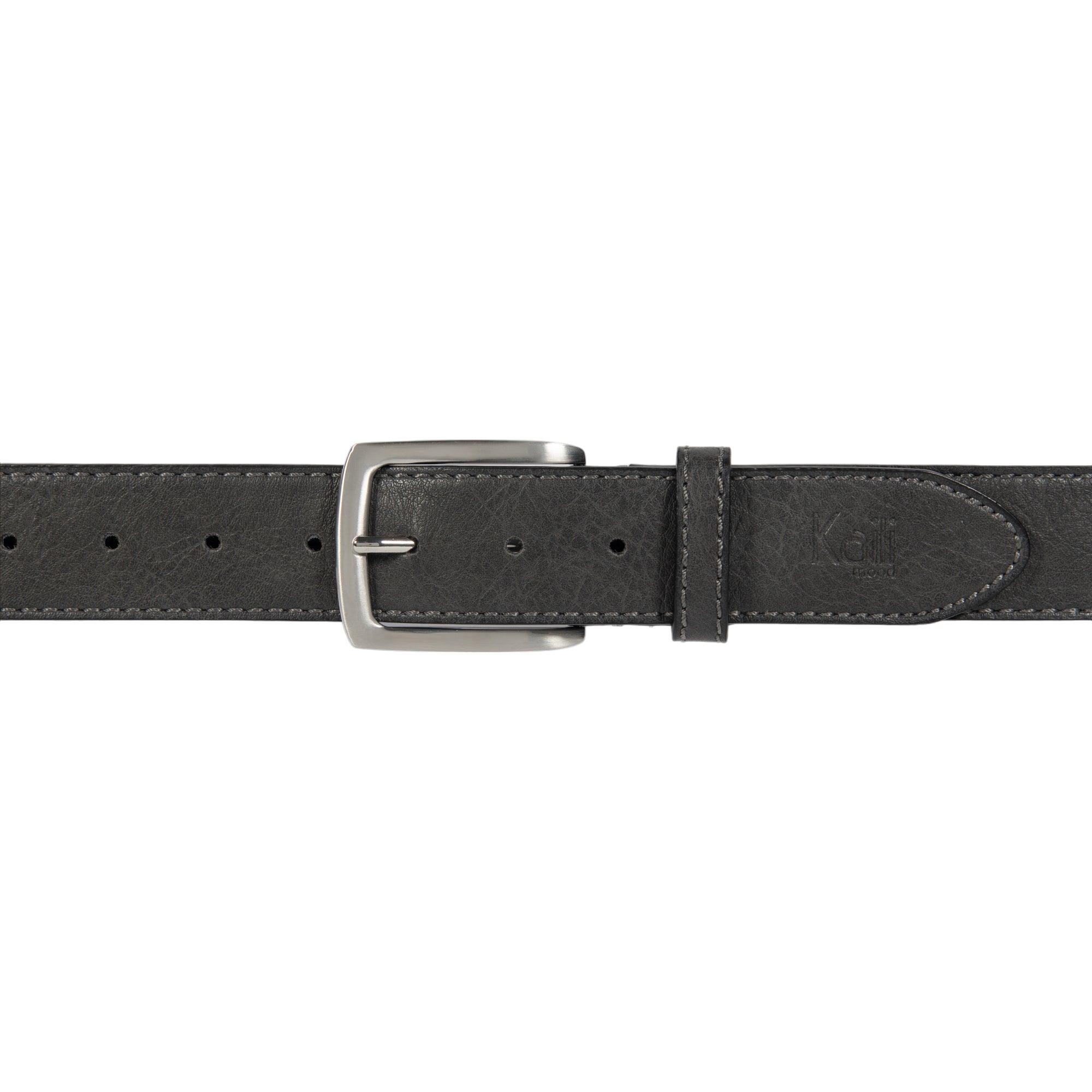 K4008KB | Men's Belt in Leather Lining Pu Finish. Anthracite color. Size: 125 x 3.8 x 0.5 cm (waist 110 cm). Packaging: hard bottom/cover Gift Box-2