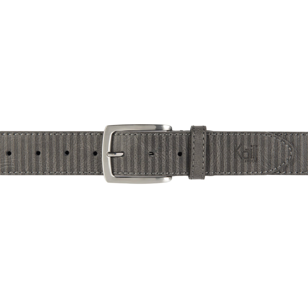 K4009KB | Cintura Uomo Allover in Fodera Pelle Finitura in Pu. Colore Antracite. Dimensioni: cm 125 x 3,8 x 0,5 (giro vita cm 110). Confezione: Gift Box rigido fondo/coperchio-2