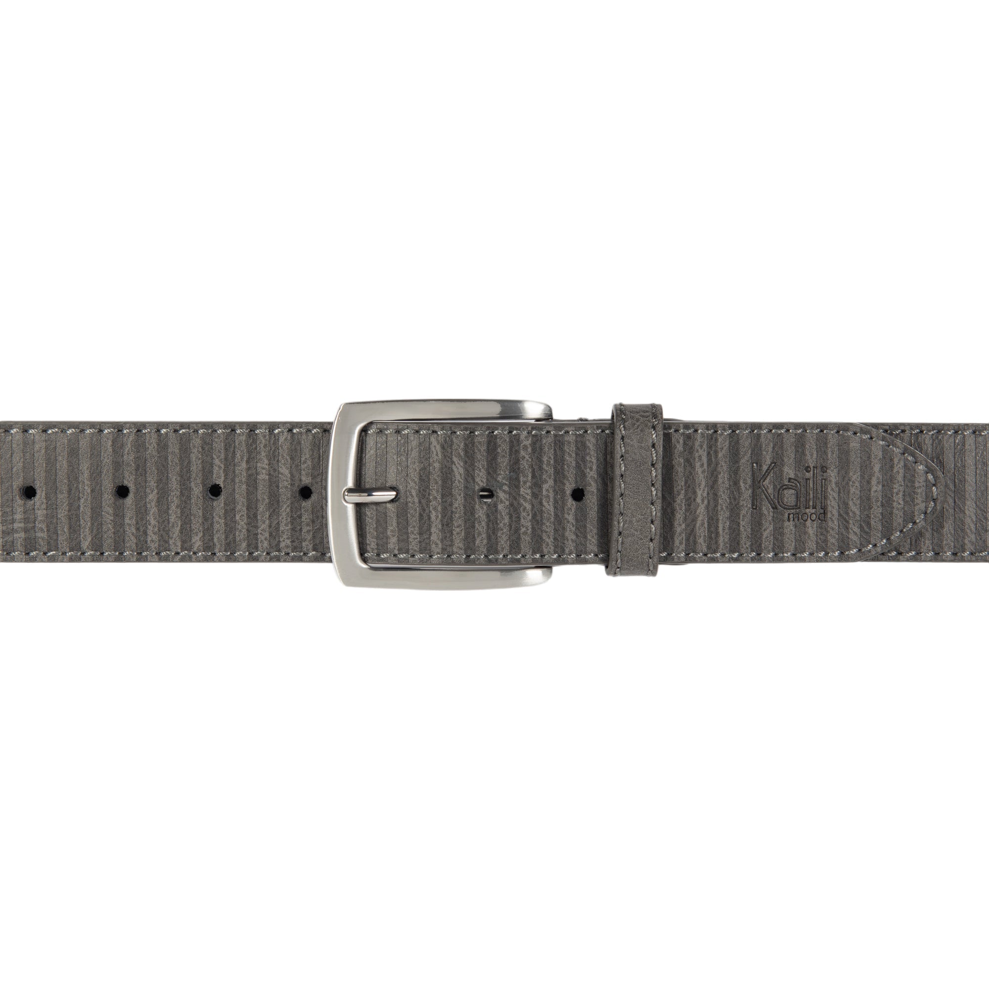 K4009KB | Cintura Uomo Allover in Fodera Pelle Finitura in Pu. Colore Antracite. Dimensioni: cm 125 x 3,8 x 0,5 (giro vita cm 110). Confezione: Gift Box rigido fondo/coperchio-2