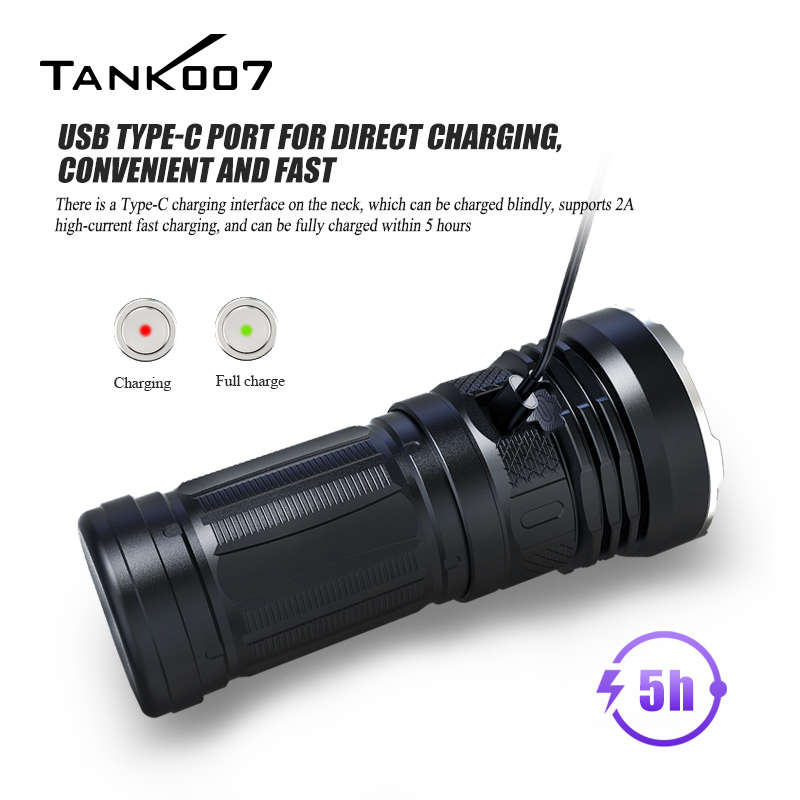 Torcia LED Potente Per Esterni KC11 TANK007 6400 Lumen
