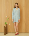 Abito Maxi In Punto Crochet Di Cotone Oversize Con Costine