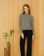Maglia In Pima Cotone a Righe Collo a Giro Regolare OEKO TEX Toscana