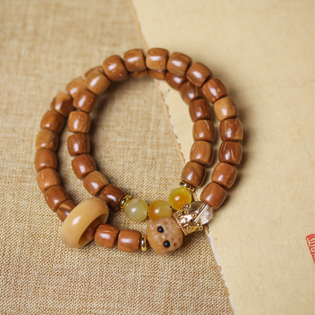 Monkey Head Natural King Kong Star Moon Cook DIY Accessories Men's and Women's Pan Wen Play Hand-held Chain Buddhist Bead String