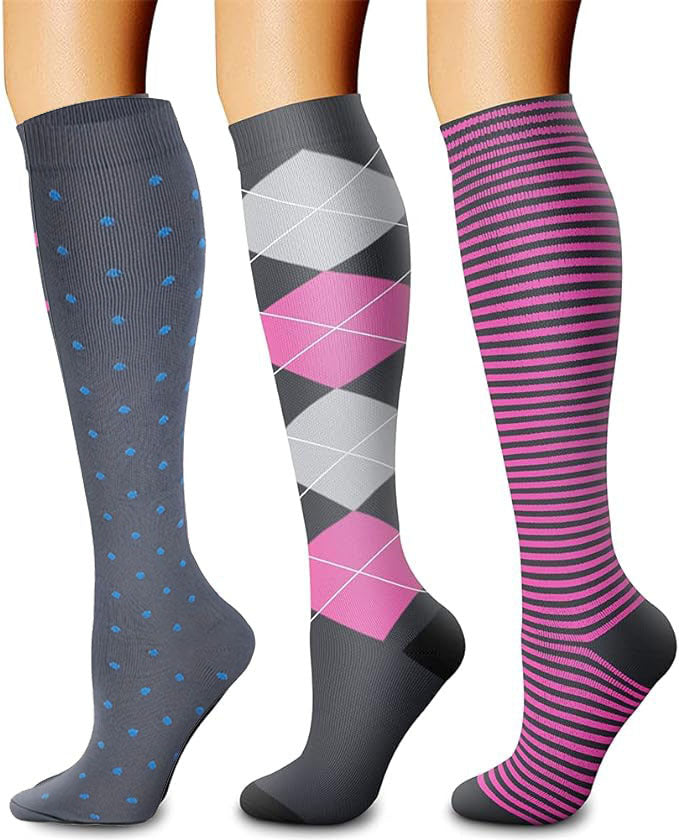 3 pairs of series cross-border sports compression socks stockings calf socks compression socks jump rope elastic socks riding socks