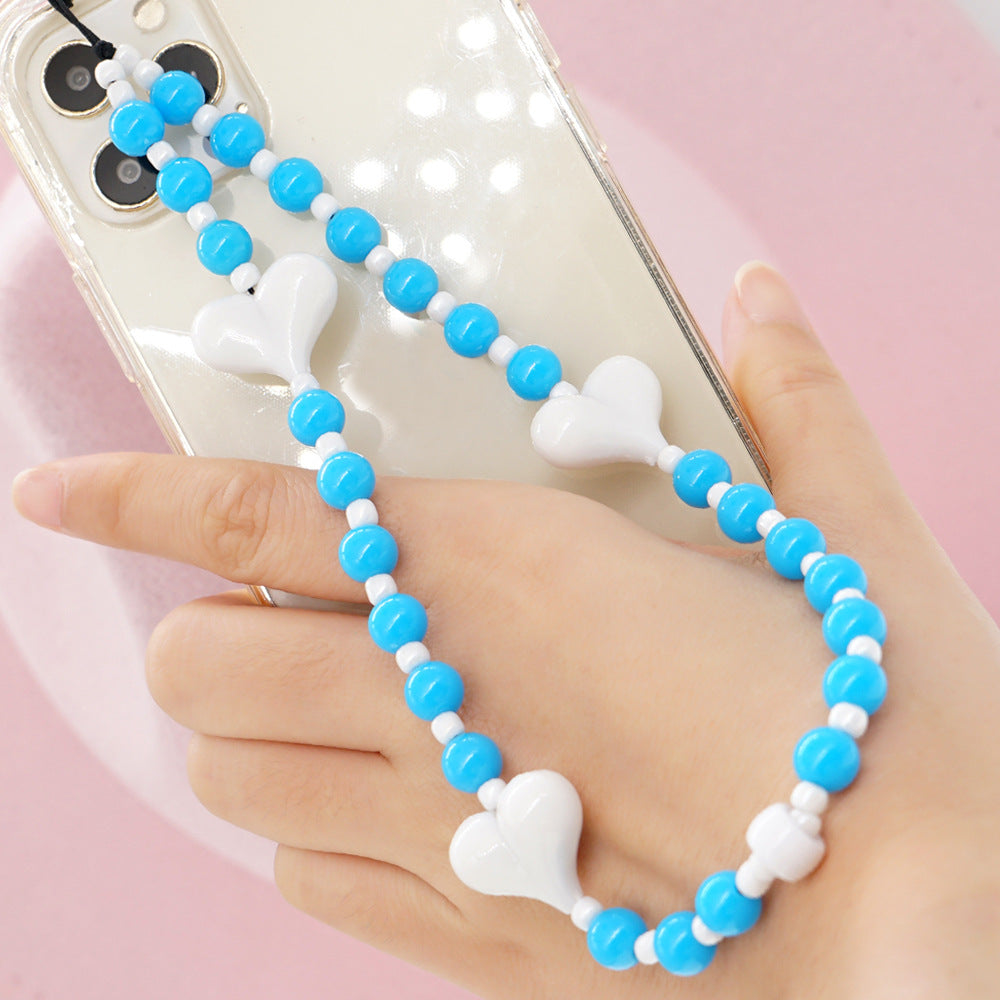 Factory direct supply handmade beaded mobile phone lanyard, Bluetooth speaker lanyard, flashlight, fan, selfie stick, U-disk sling