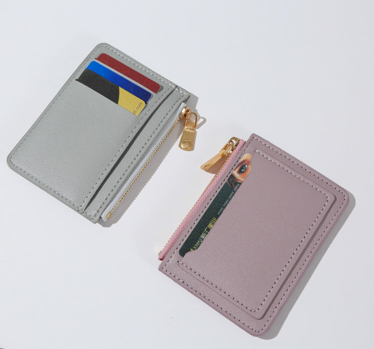 Portafogli da donna Borsa da donna in pelle PU Mini Hasp Porta carte multi-carta solida Portafogli corti Portafoglio piccolo sottile con cerniera Hasp