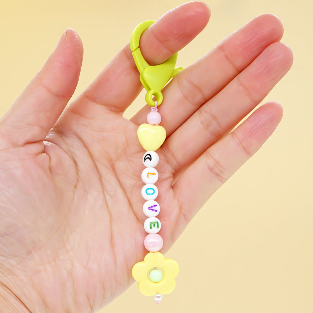 Factory direct supply handmade beaded mobile phone lanyard, Bluetooth speaker lanyard, flashlight, fan, selfie stick, U-disk sling