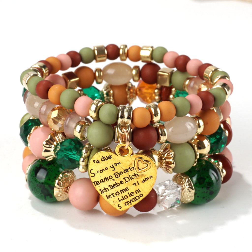 European and American Cross-Border Hot-Selling New Bohemian Bracelets Creative Tassel Multi-Layer Beaded Bracelets Fashion Jewelry