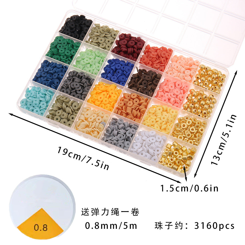 Cross-border soft pottery academic style handmade beaded diy material package box bracelet jewelry accessories bracelet beads
