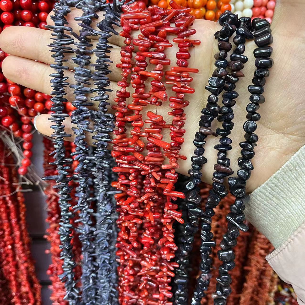 Sea Bamboo Coral, Asymmetrical Coral Fine Seedlings, Thin Branches, DIY Bracelets, Accessories, Semi-finished Accessories, Loose Beads Wholesale