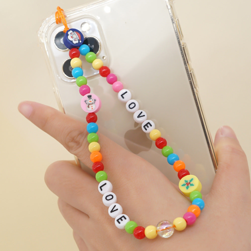 Factory direct supply handmade beaded mobile phone lanyard, Bluetooth speaker lanyard, flashlight, fan, selfie stick, U-disk sling
