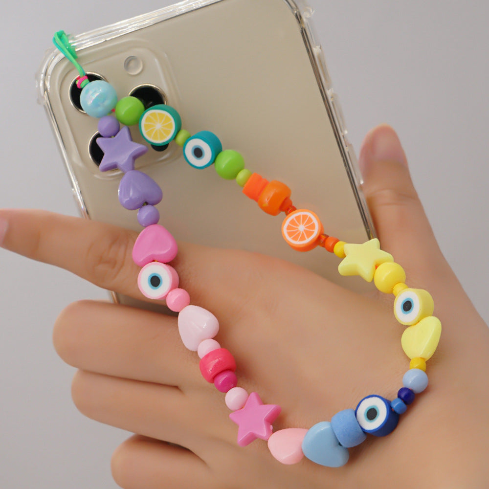 Factory direct supply handmade beaded mobile phone lanyard, Bluetooth speaker lanyard, flashlight, fan, selfie stick, U-disk sling