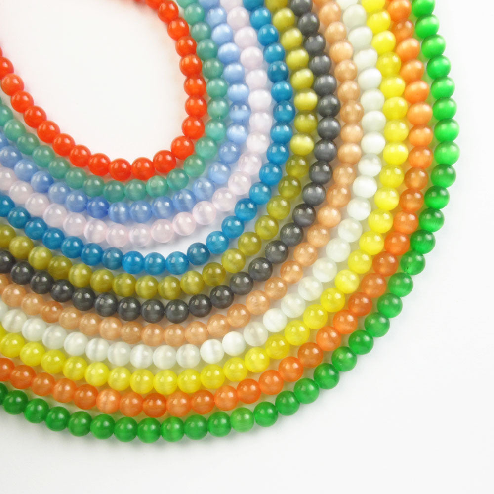 Cat's eye stone beads loose batch bracelet accessories diy jewelry accessories loose beads bracelet necklace material factory direct batch
