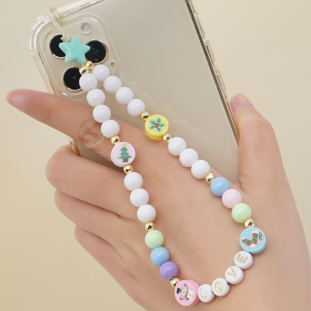 Factory direct supply handmade beaded mobile phone lanyard, Bluetooth speaker lanyard, flashlight, fan, selfie stick, U-disk sling